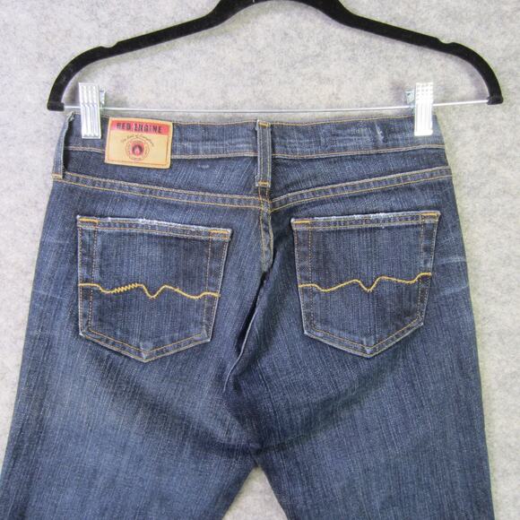 Red Engine Jeans Womens 26 Blue Bootcut Made in USA Flare Leg Stretch Denim - Picture 9 of 11